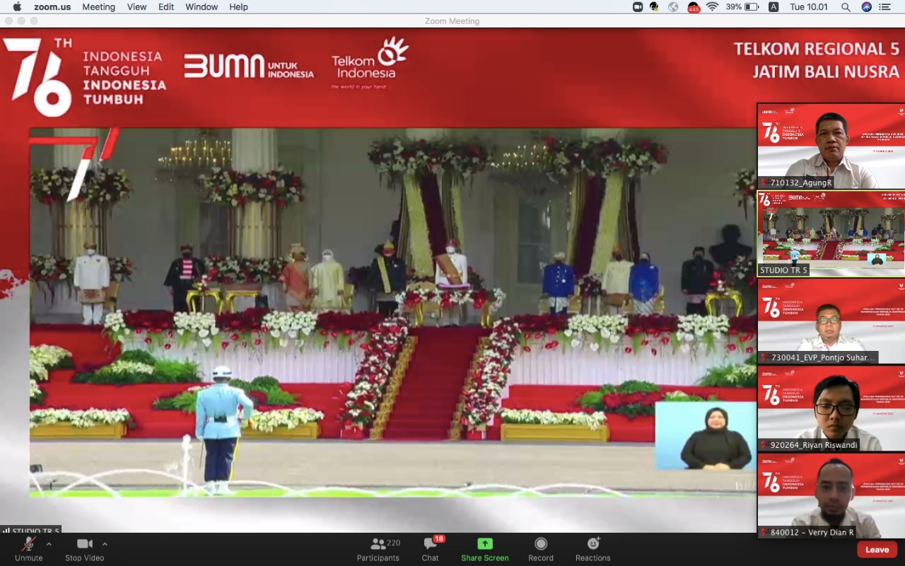 Ramaikan HUT RI, Warga LDII Semangat Ikuti Upacara Secara Virtual