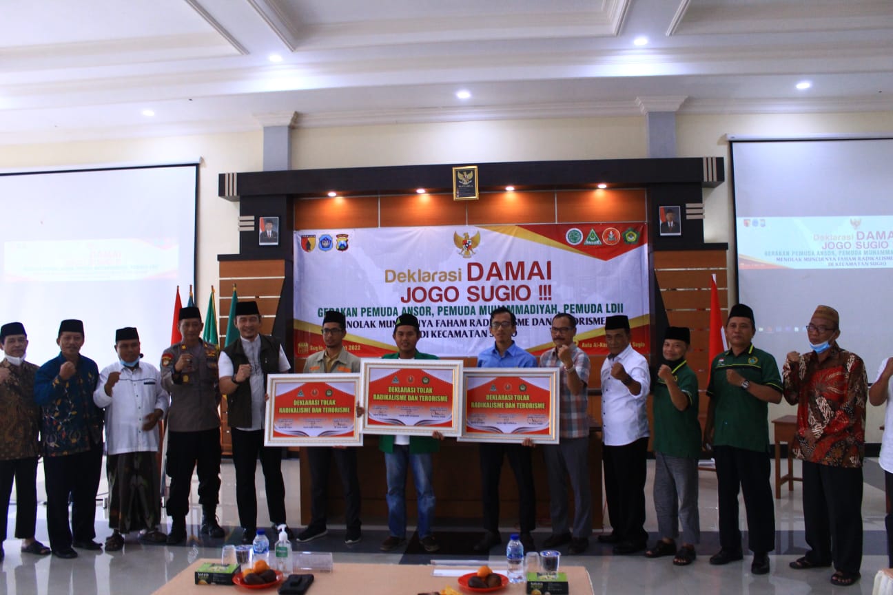 Pemuda LDII Lamongan Gelar Deklarasi Anti Radikalisme Bersama GP Ansor & Pemuda Muhammadiyah