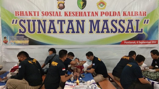 Gandeng LDII, Polda Kalbar Gelar Sunatan Massal