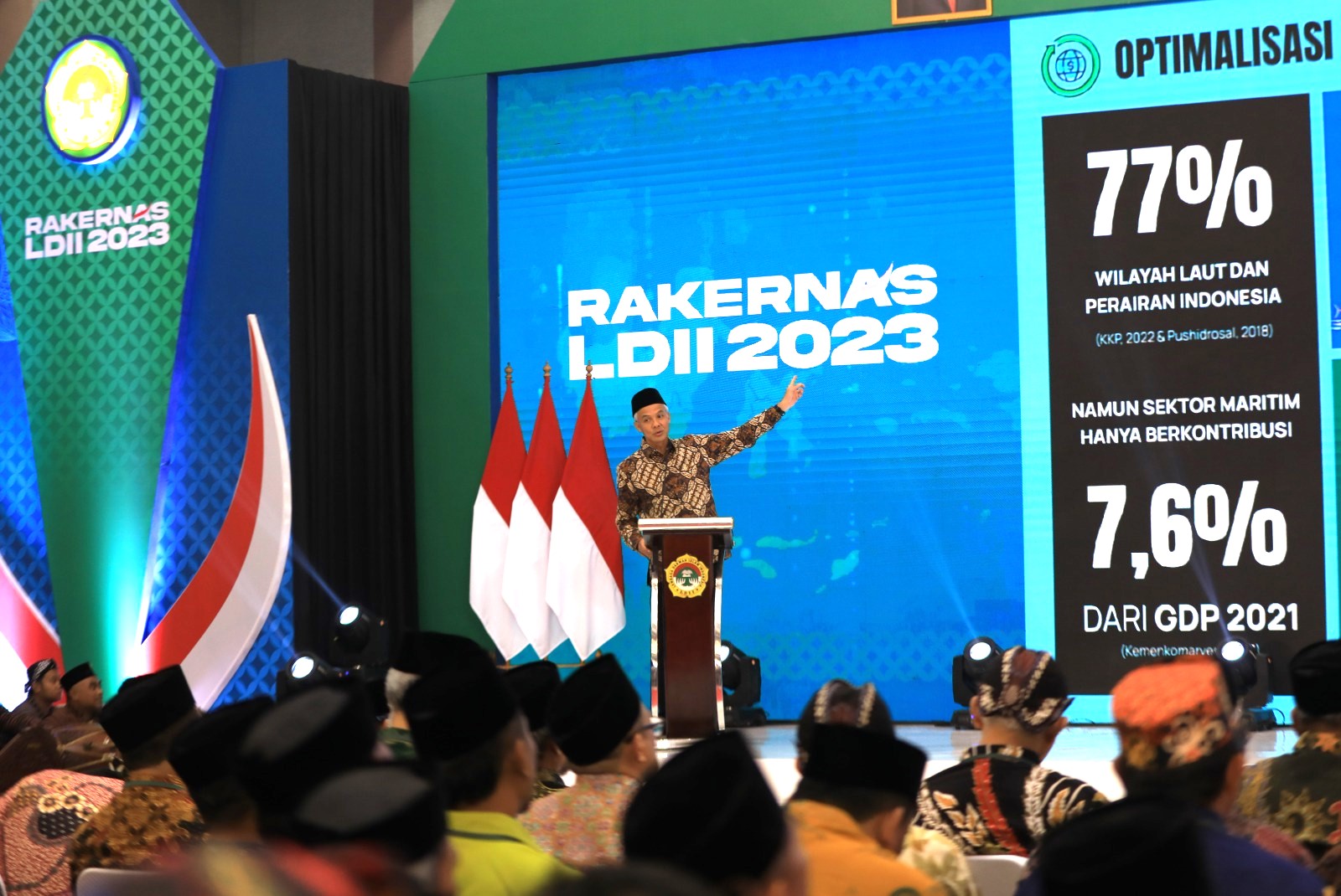 Ganjar Pranowo Bicara Soal Pembangunan Ekonomi Berdikari di Rakernas LDII