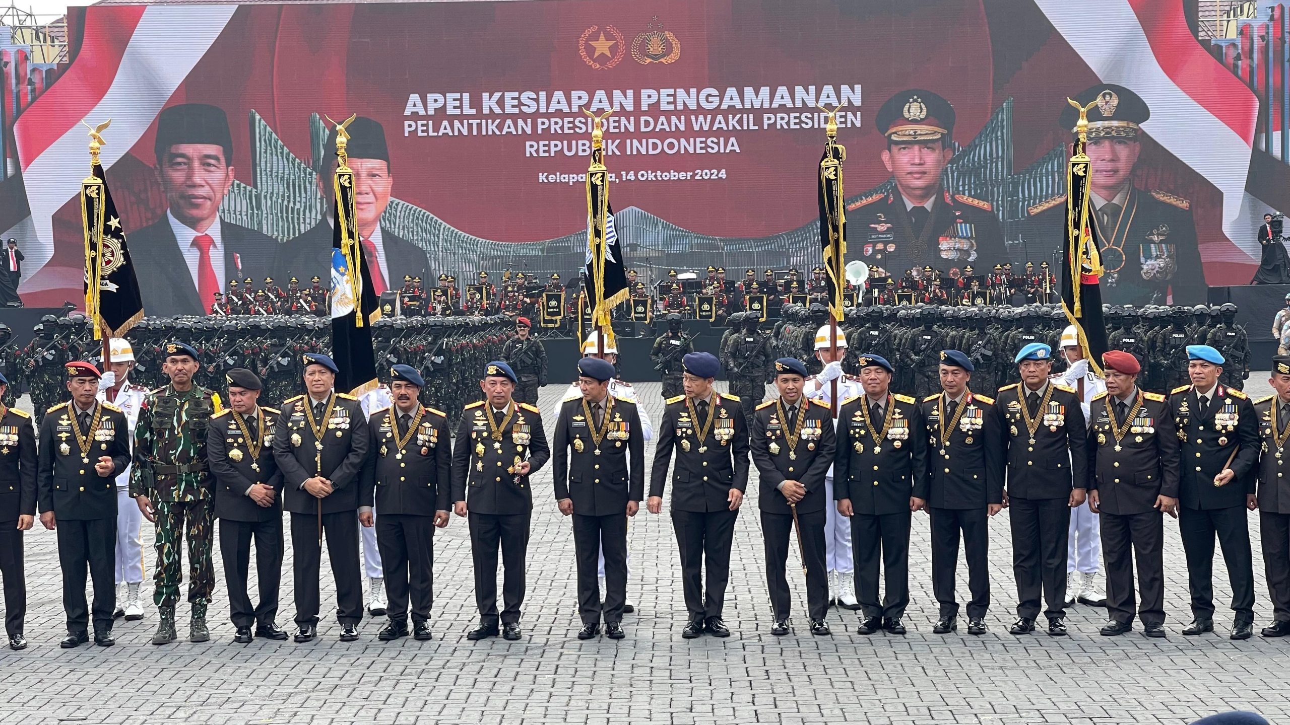 LDII Ikuti Gelar Apel Kesiapan Pengamanan Pelantikan Presiden dan Wakil Presiden di Mako Brimob
