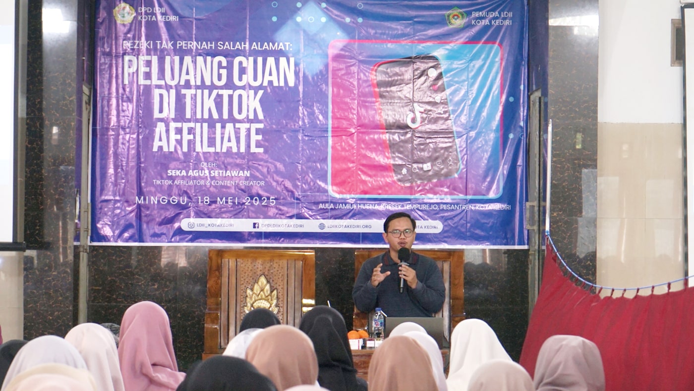 Ratusan Pemuda Ikuti Workshop Peluang Kemandirian dengan TikTok Affiliate Bersama LDII Kota Kediri