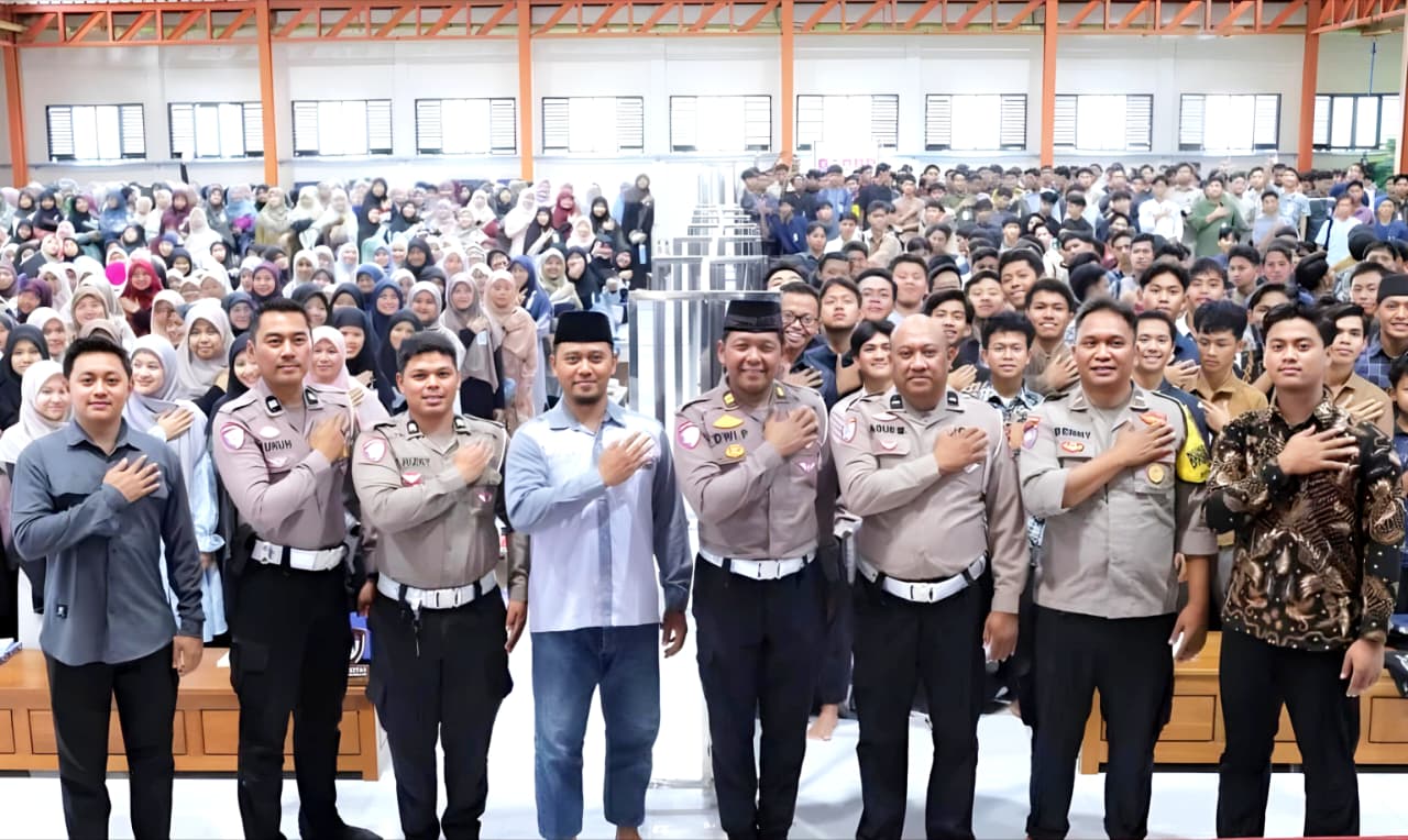 Polres Nganjuk Gandeng Calon Muballigh LDII di Ponpes Al Ubaidah Jadi Duta Keselamatan Jalan