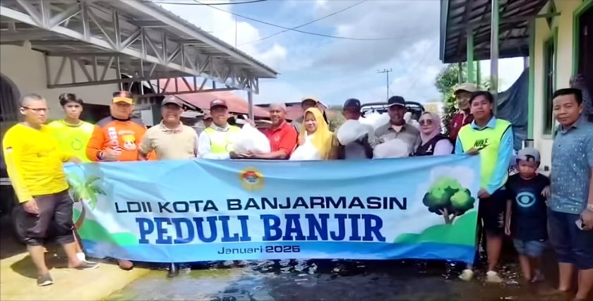 Peduli Korban Banjir, LDII Banjarmasin Salurkan 200 Paket Sembako di Sungai Lulut