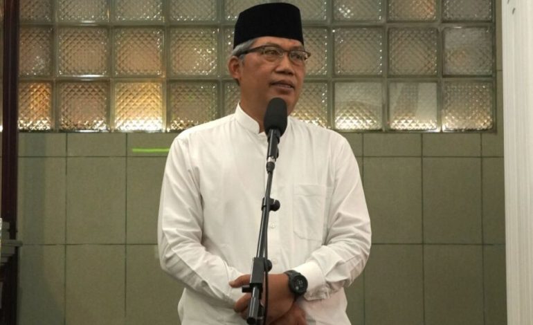 Ketua DPD LDII Kota Kediri, H. Agung Riyanto, menyampaikan nasihat agama pada Jumat (20/02).