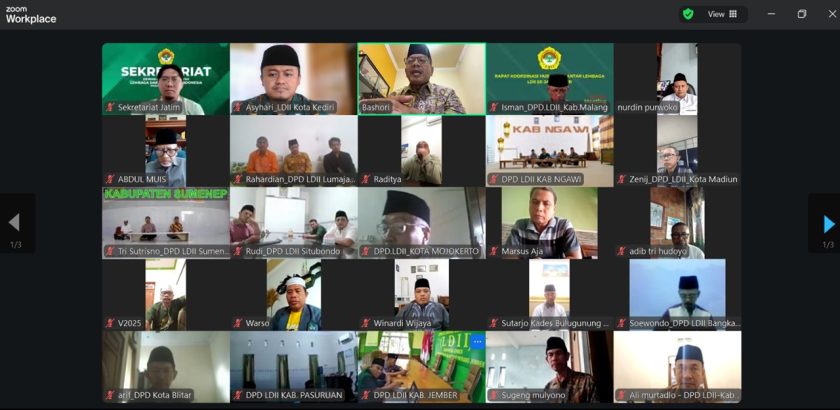Perkuat Sinergi Eksternal, LDII Kota Kediri Ikuti Rakor Hubungan Antar Lembaga DPW LDII Jatim