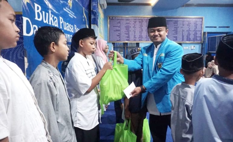 Sekretaris LDII Kota Kediri Pimpin Aksi Sosial KNPI, Santuni Puluhan Anak Yatim di Bulan Ramadan