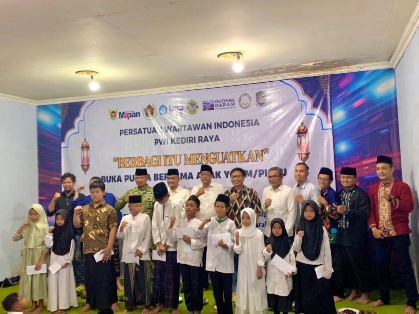 Hadiri Santunan 100 Anak Yatim PWI Kediri Raya, LDII Kota Kediri Beri Apresiasi