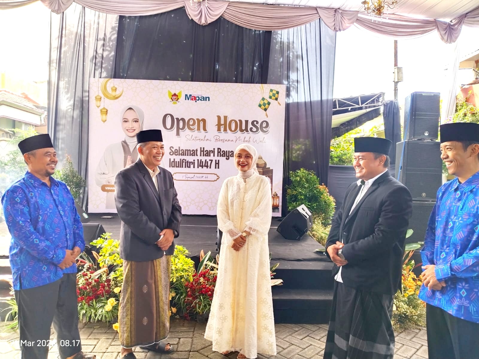 LDII Kota Kediri Bersama Ponpes Wali Barokah Silaturahim Lebaran ke Kediaman Wali Kota Vinanda