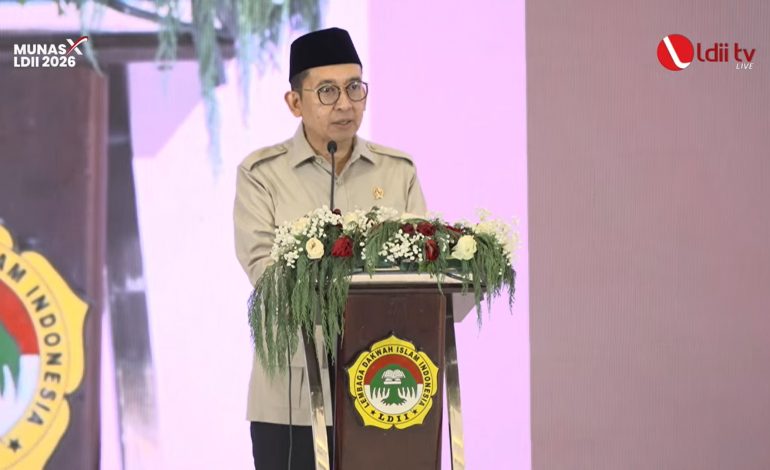 Menteri Kebudayaan RI, Fadli Zon, M.Sc., memberikan pembekalan dalam gelaran Munas X LDII 2026