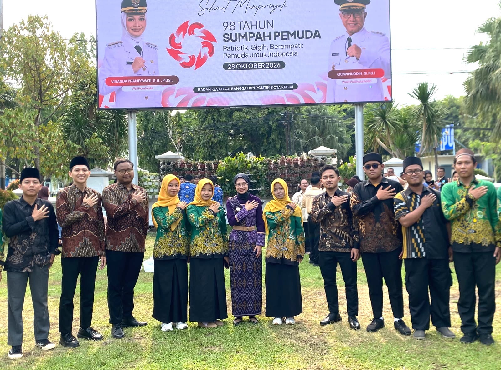 Ikuti Upacara Hari Sumpah Pemuda, Pemuda LDII Kediri Soroti Pentingnya Kolaborasi